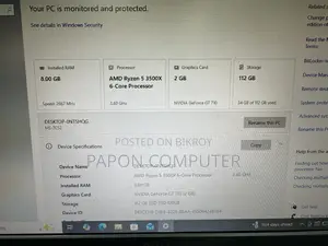 Desktop Computer 8GB AMD Ryzen 5 SSD 128GB