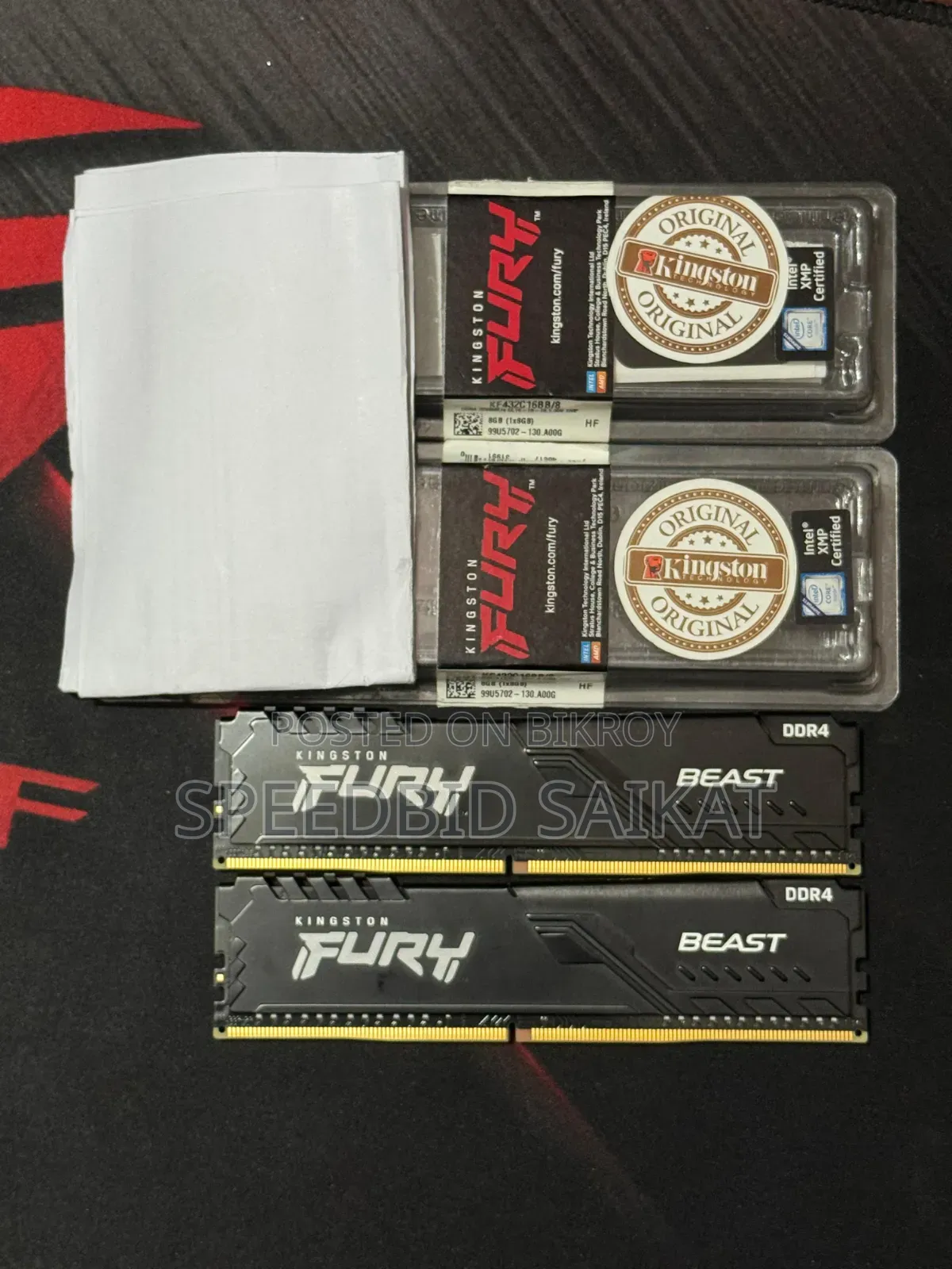 Kingston Fury 8GB DDR4 3200MHz Desktop RAM for Sale