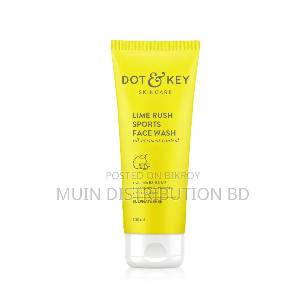 Dot & Key Lime Rush Sports Face Wash for Oil & Sweat Control – 100ml