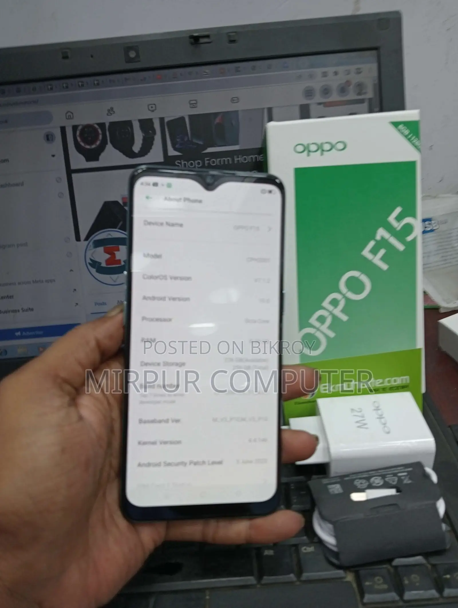 Oppo F15 256 GB Blue