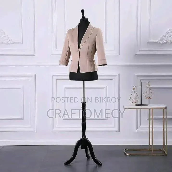 Professional Grade Half Body Mannequin With a Wooden Stand