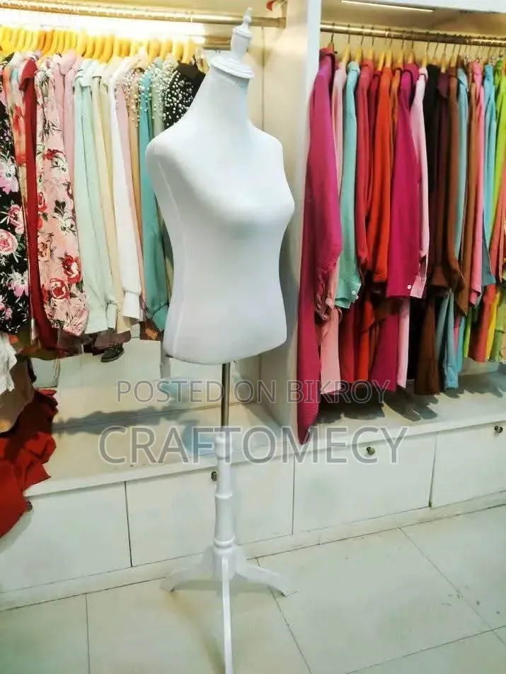 Professional Grade Half Body Mannequin With a Wooden Stand