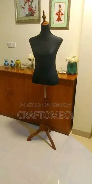 Professional Grade Half Body Mannequin With a Wooden Stand