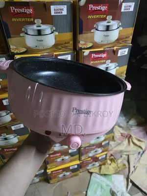 Prestige 8L Inverter Electric Cooker স্টিমার সহ পিংক/সাদা Brand New