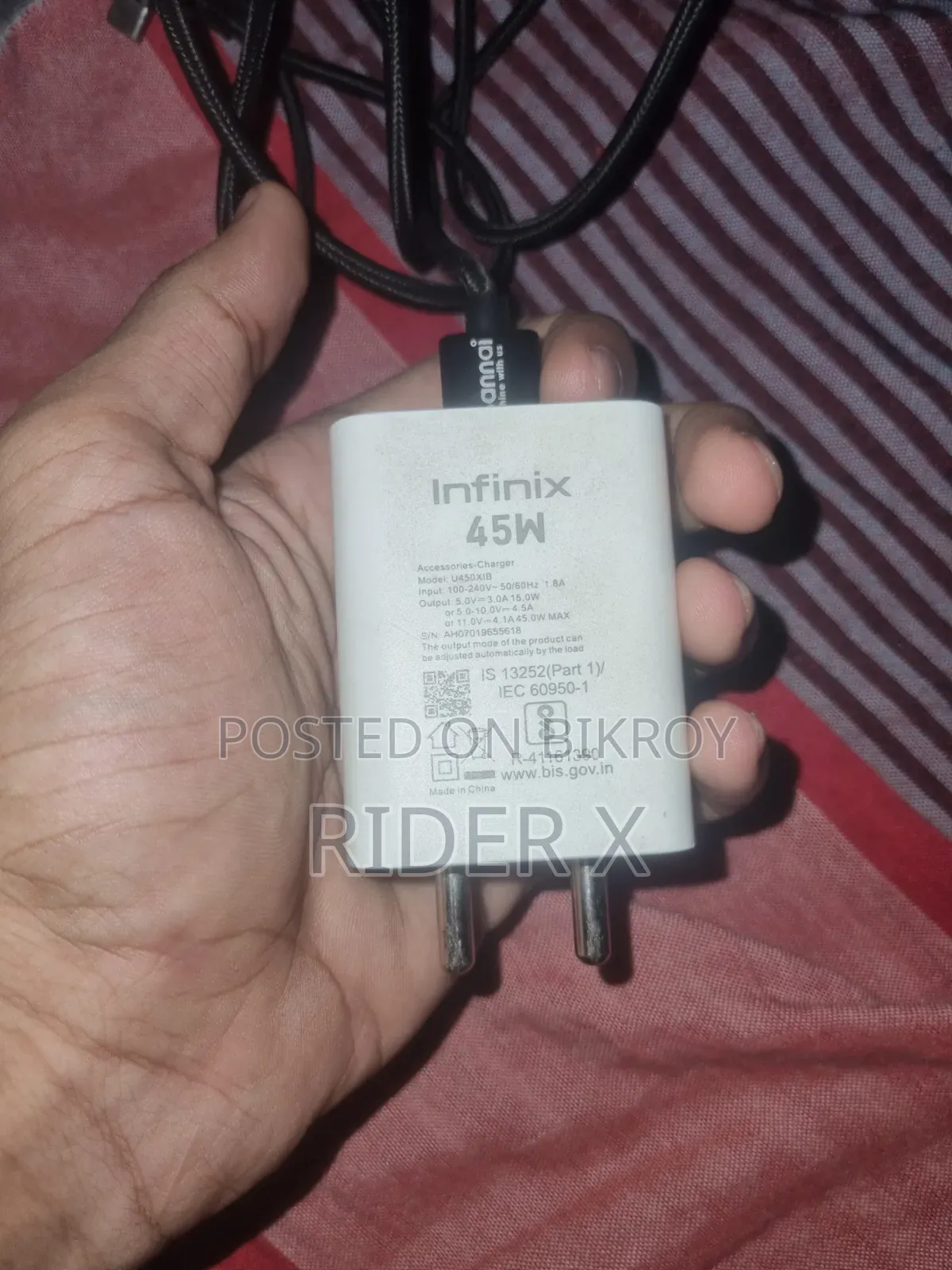 Infinix Original Cherger 45 Watt