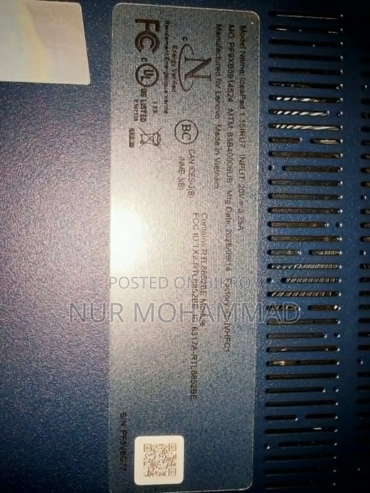 New Laptop Lenovo IdeaPad 1 8GB Intel Core i5 SSD 256GB