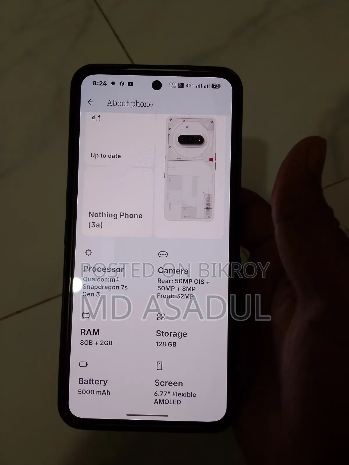 Nothing Phone 3a 128 GB White