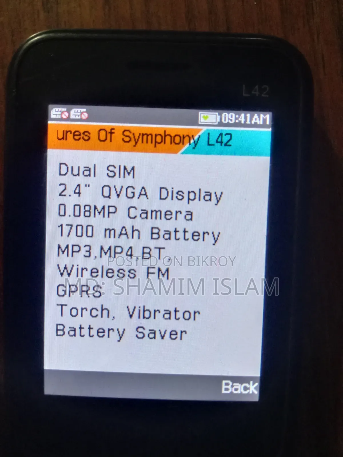 Symphony L42 Black