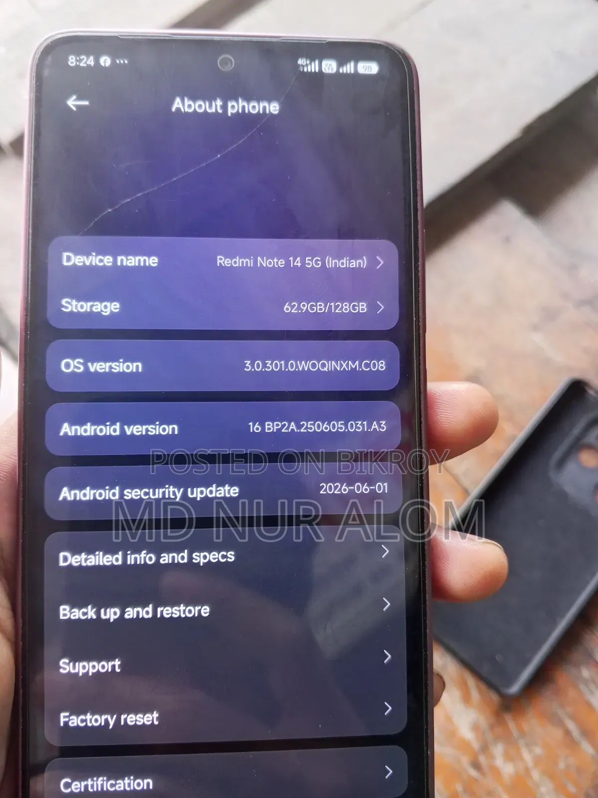 Xiaomi Redmi Note 14 5G 256 GB Red