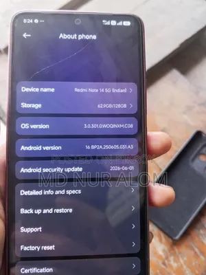 Xiaomi Redmi Note 14 5G 256 GB Red