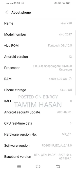 Vivo Y11 32 GB Blue