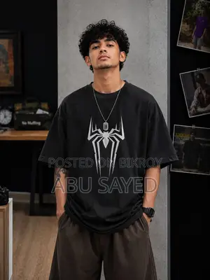 Premium Black Oversized Drop-Shoulder T-Shirt for Men