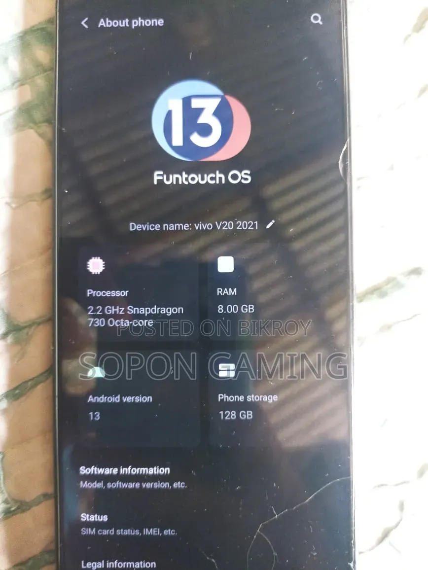 Vivo V20 2021 128 GB Blue