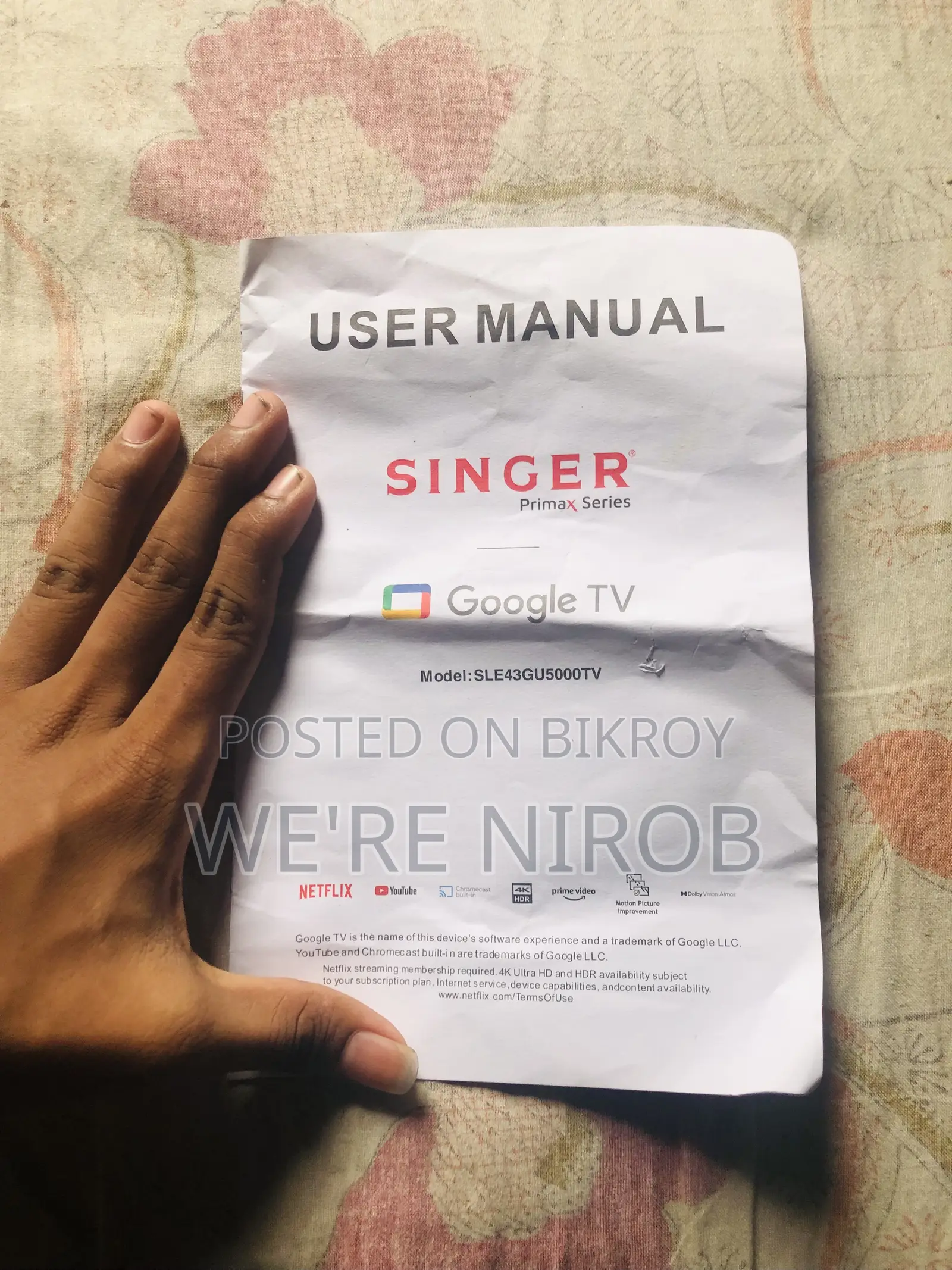 Singer Smart Google TV 42 inch