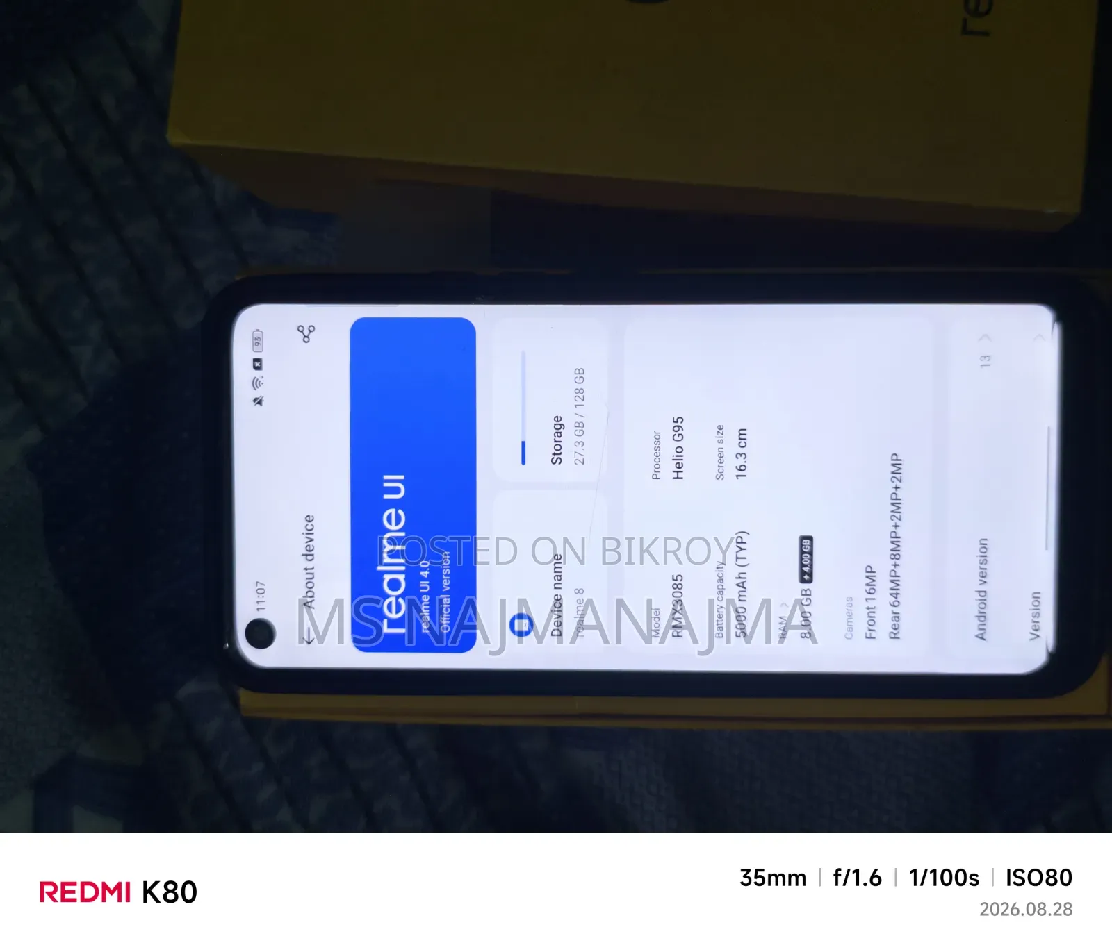 Realme 8 5G 128 GB Black
