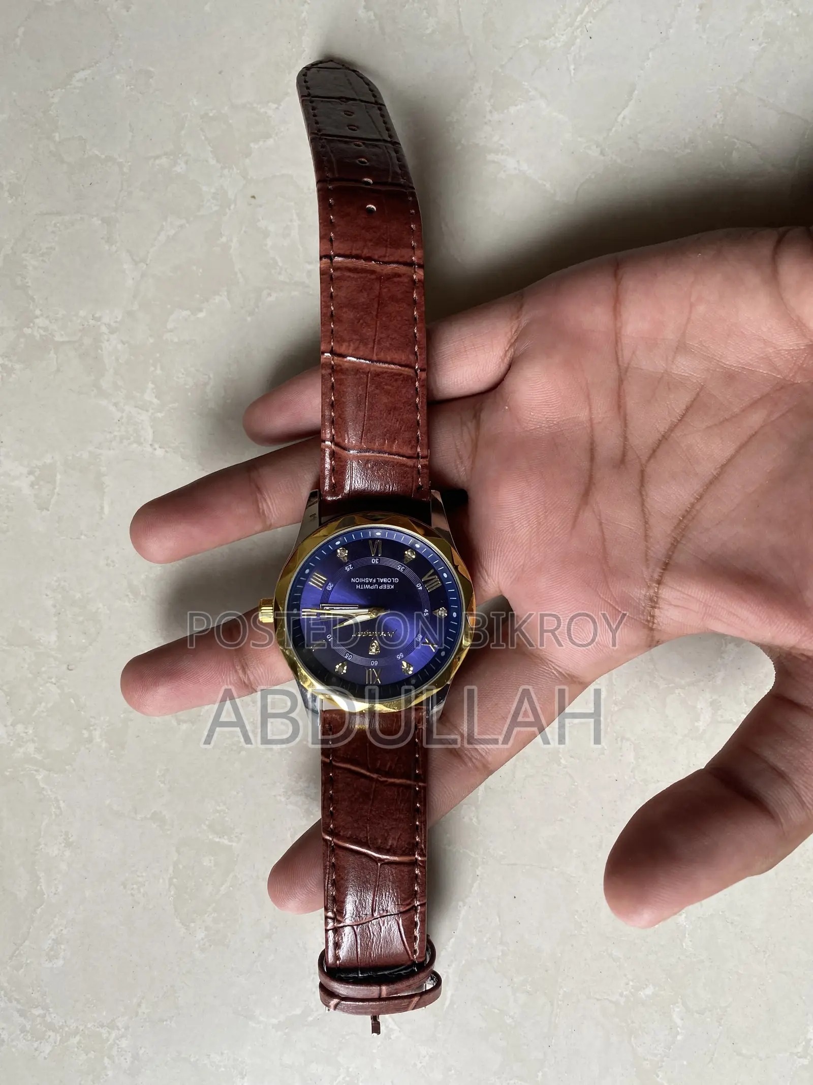 Leather Golden Watch