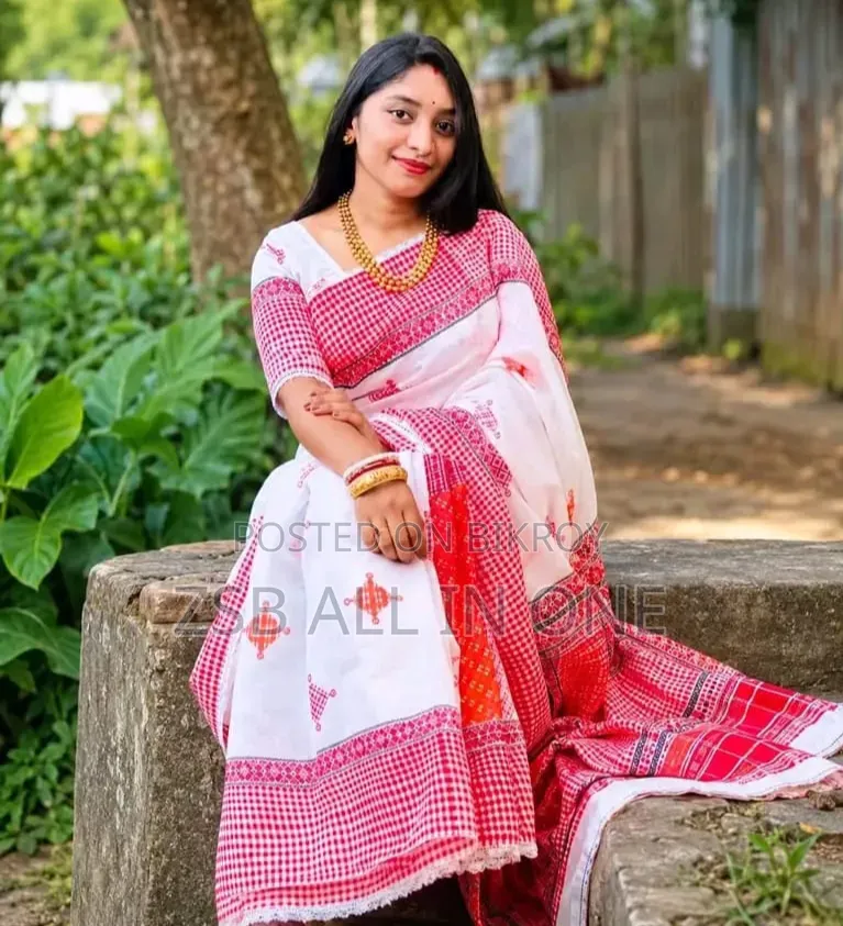 ✨ পুজো স্পেশাল ভাইরাল গামছা প্রিন্ট শাড়ি ✨