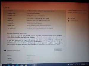 Laptop Lenovo 8GB Intel Core i5 SSD 256GB