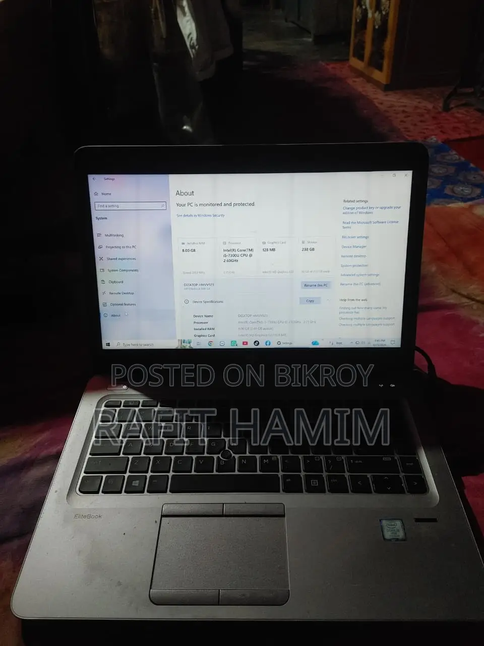 Laptop HP EliteBook 840 G3 8GB Intel Core i7 SSD 256GB