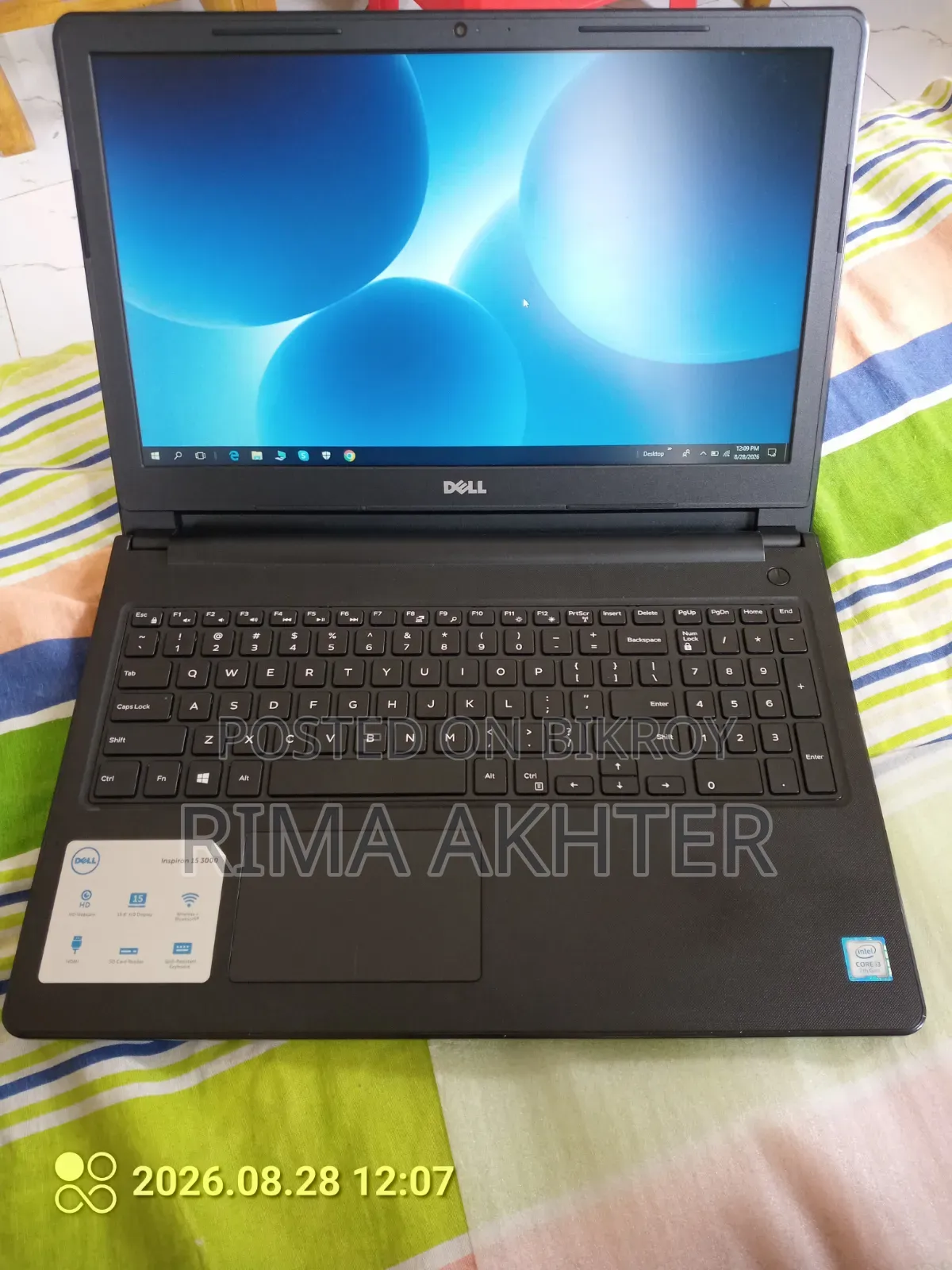 New Laptop Dell Inspiron 15 3000 8GB Intel Core i3 HDD 1T