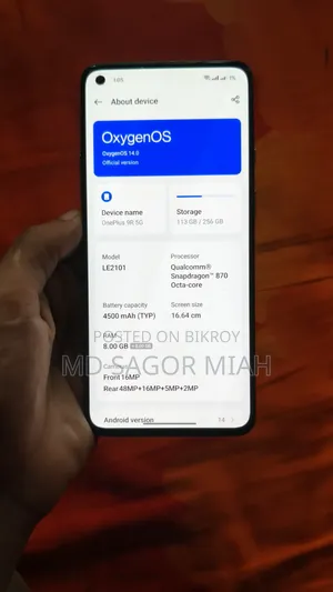 OnePlus 9R 256 GB Blue