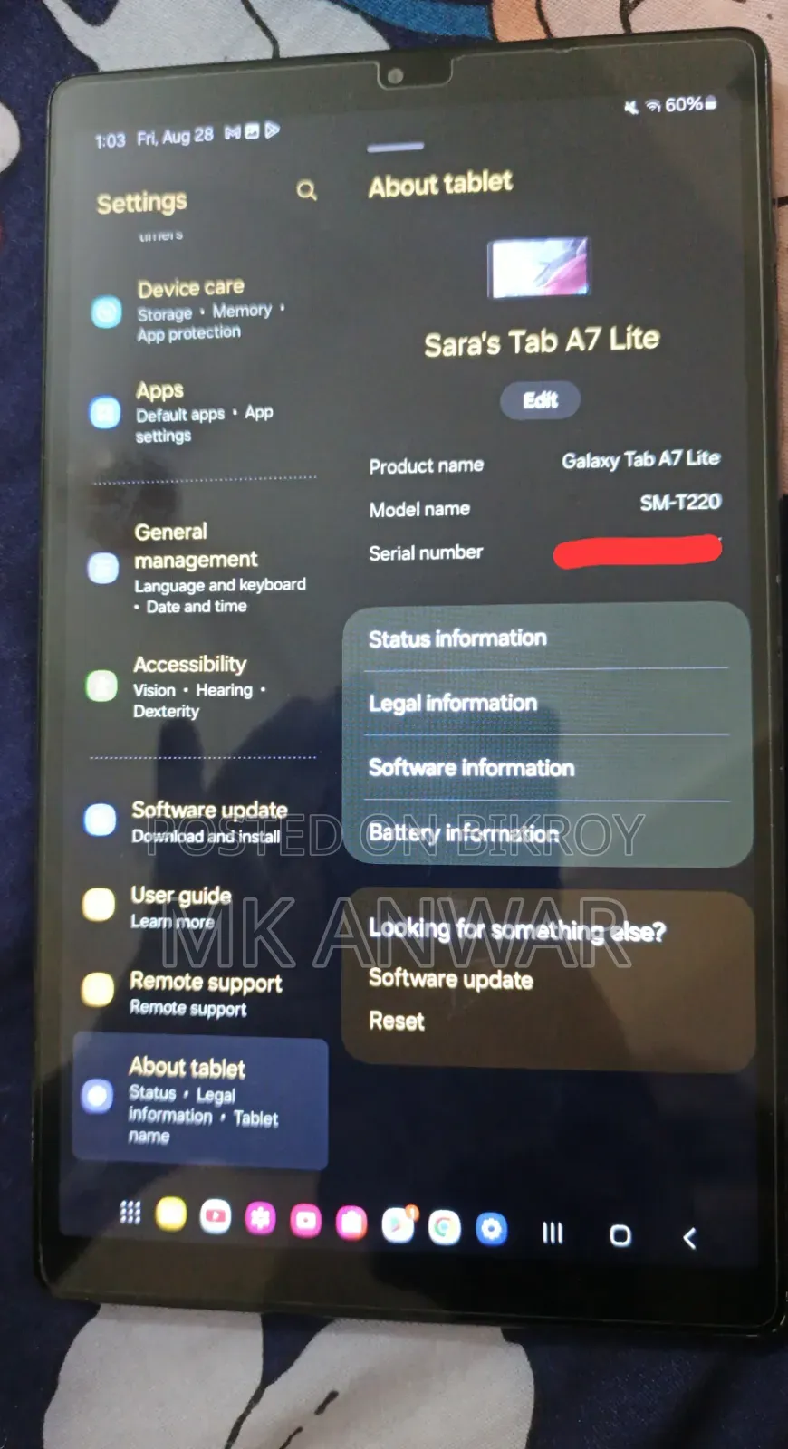 Samsung Galaxy Tab A7 Lite 32 GB Gray
