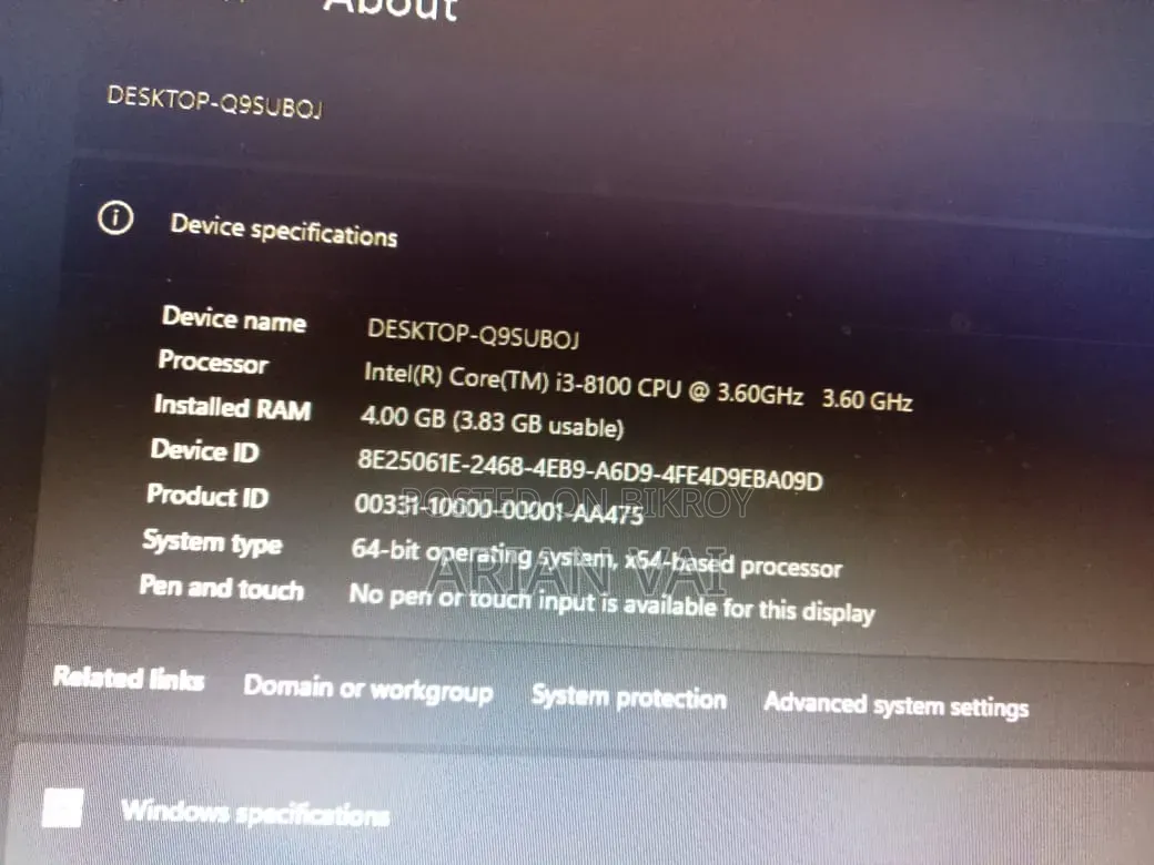 New Desktop Computer 8GB Intel Core i3 eMMC 500GB
