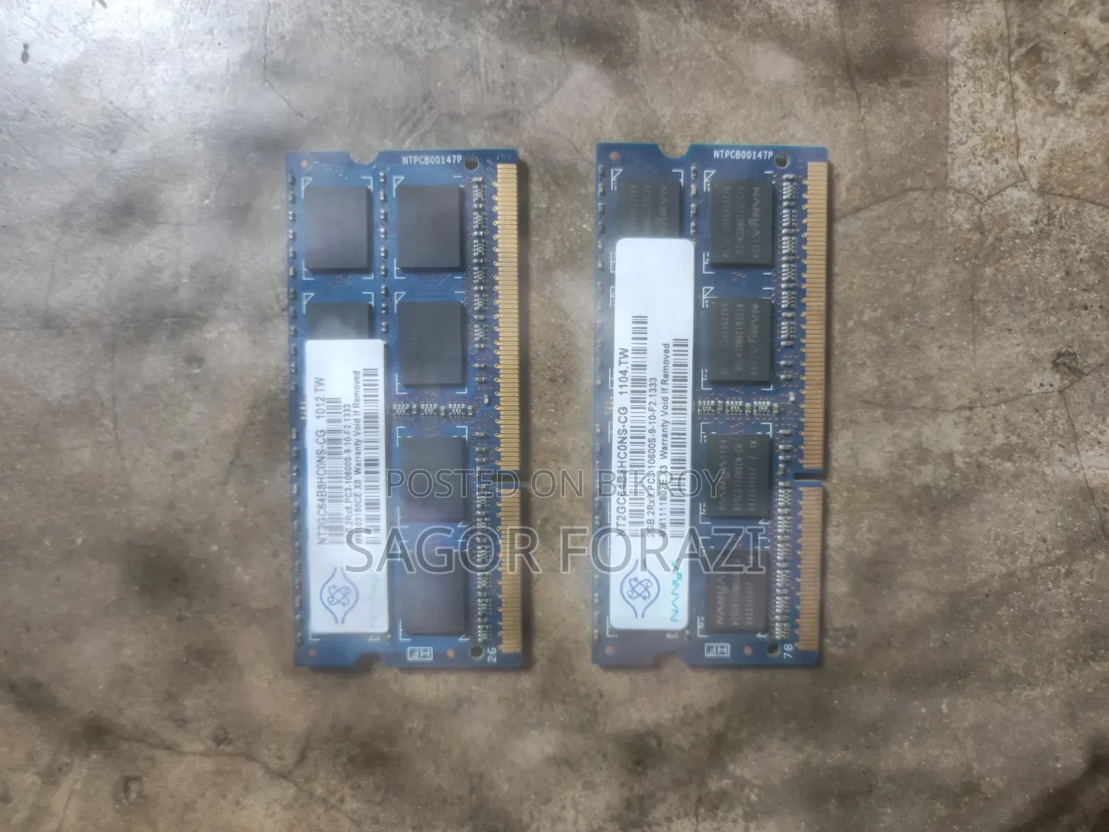 Nanya 2GB DDR3 1333MHz Laptop RAM | PC3-10600S | 204 Pin
