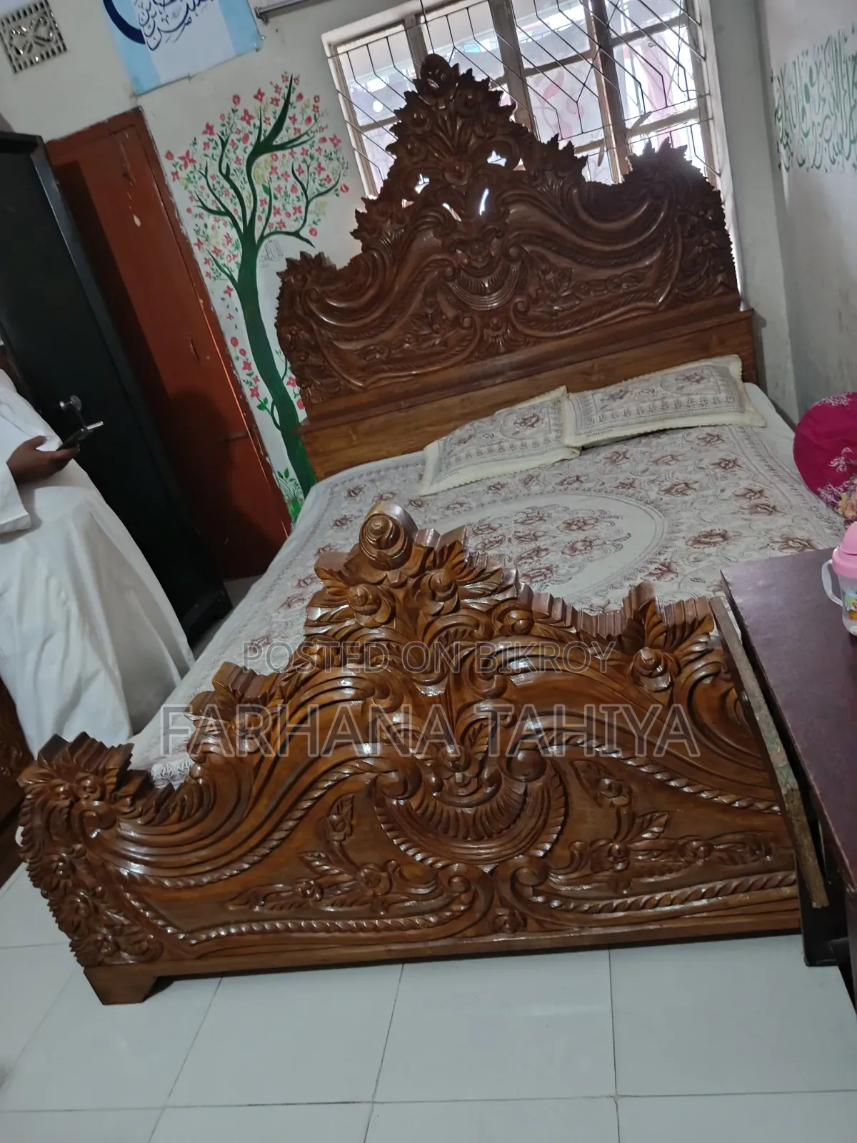 সেগুন কাঠের বক্স খাট