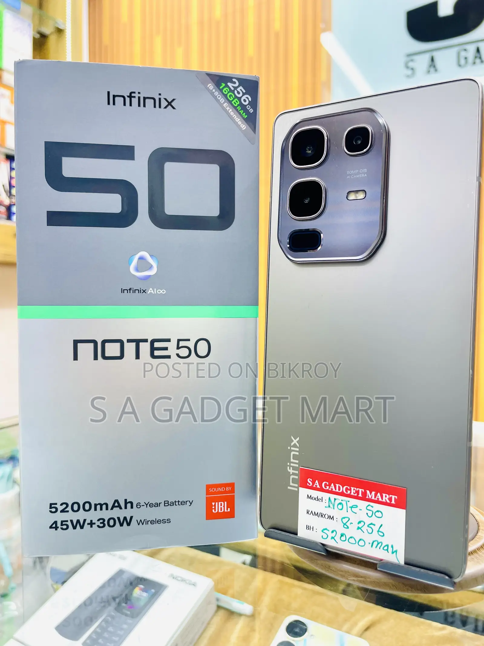 Infinix Note 50 4G 256 GB Gray
