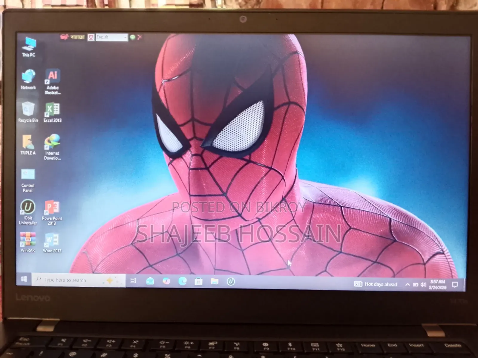 Laptop Lenovo 8GB Intel Core i5 SSD 256GB