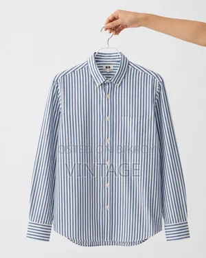 UNIQLO Men's Premium Cotton Long-Sleeve Casual Shirt