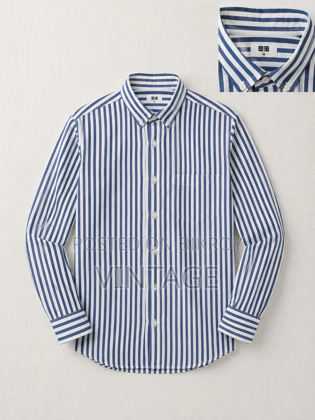 UNIQLO Men's Premium Cotton Long-Sleeve Casual Shirt