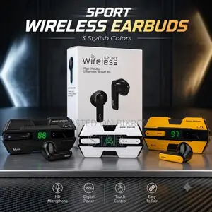 K8 Sport Wireless Earbuds – Digital Battery Display