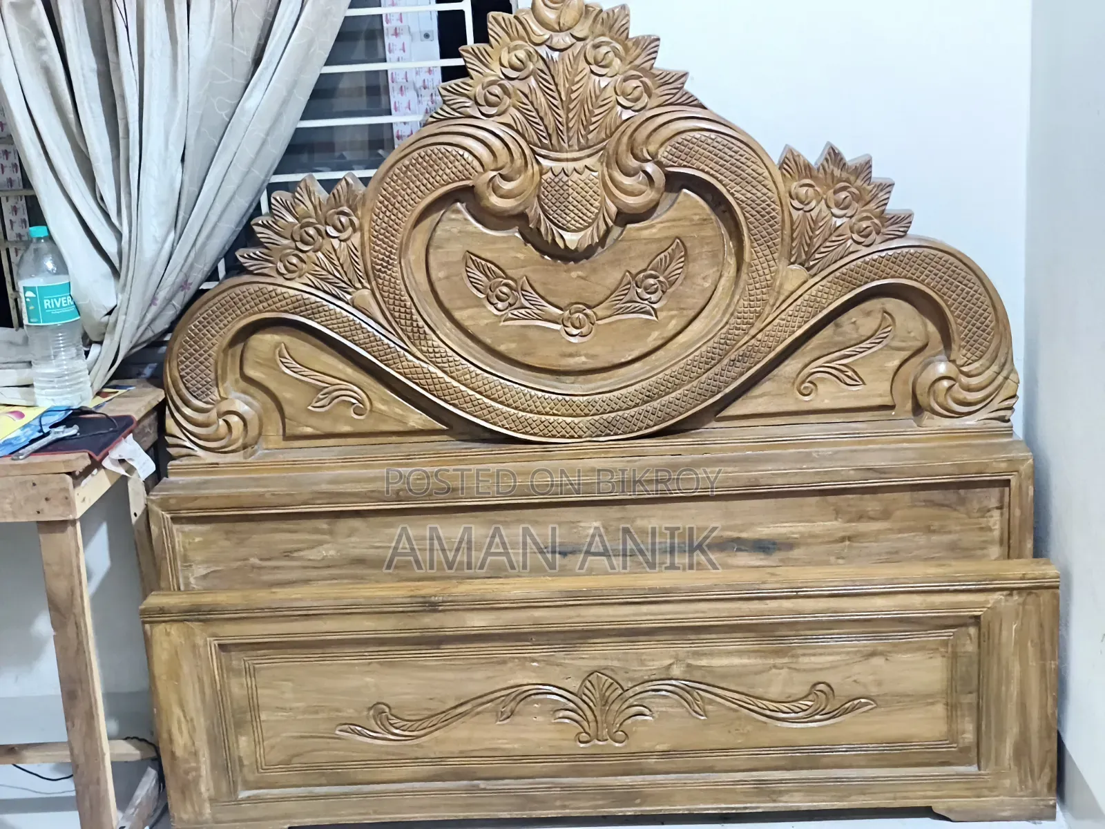 Teak Wood ( সেগুন কাঠ ) Bed [ 7:5 ]