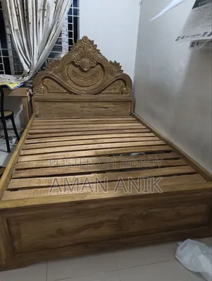 Teak Wood ( সেগুন কাঠ ) Bed [ 7:5 ]