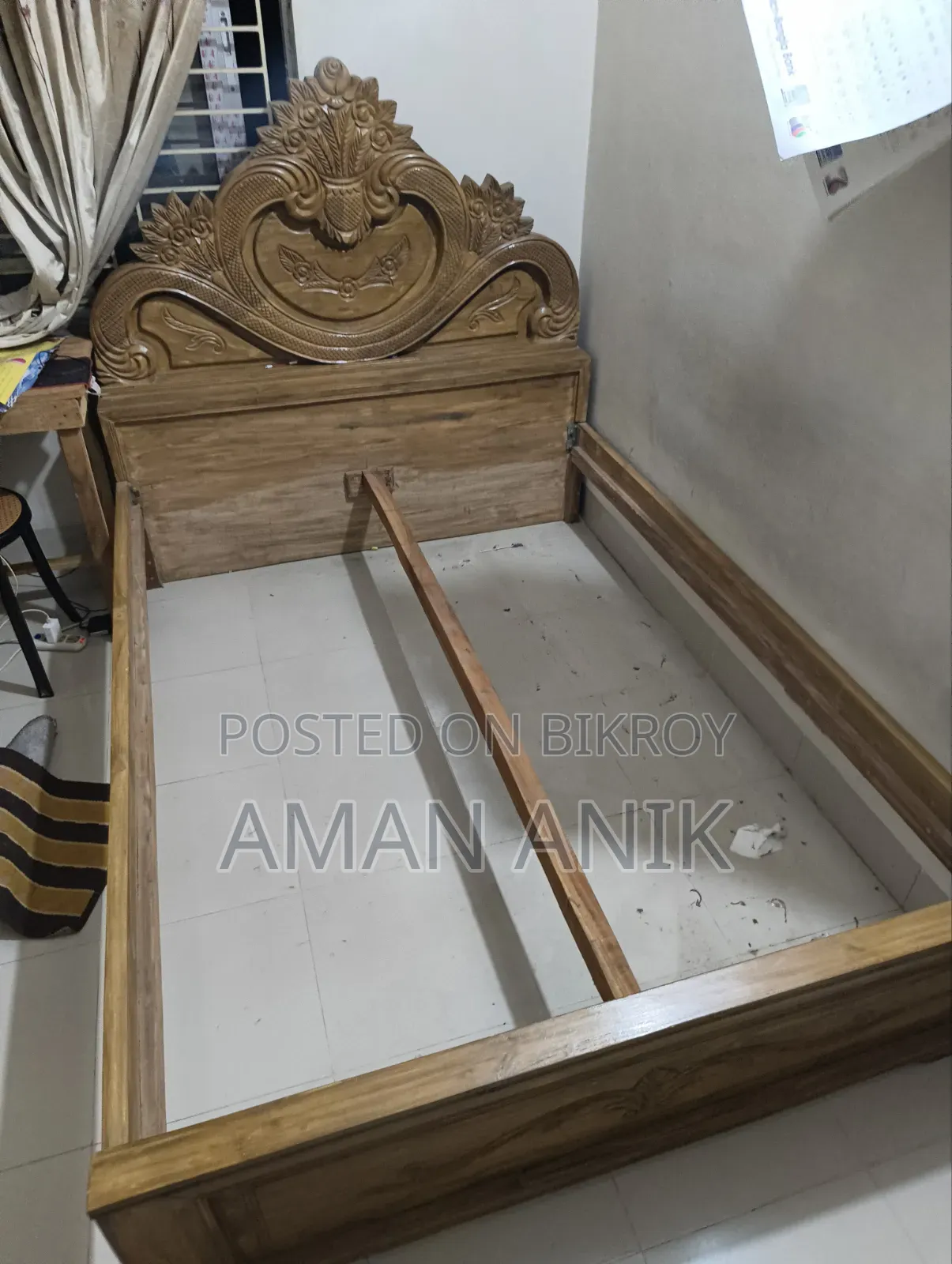 Teak Wood ( সেগুন কাঠ ) Bed [ 7:5 ]
