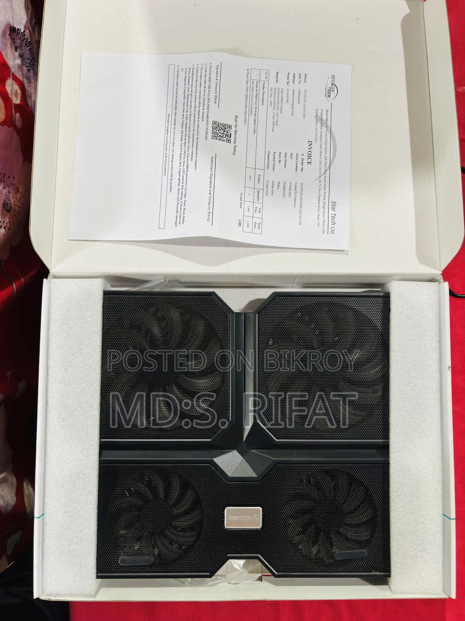 DEEPCOOL MULTI CORE X6 Cooling Pad for Gaming Laptop