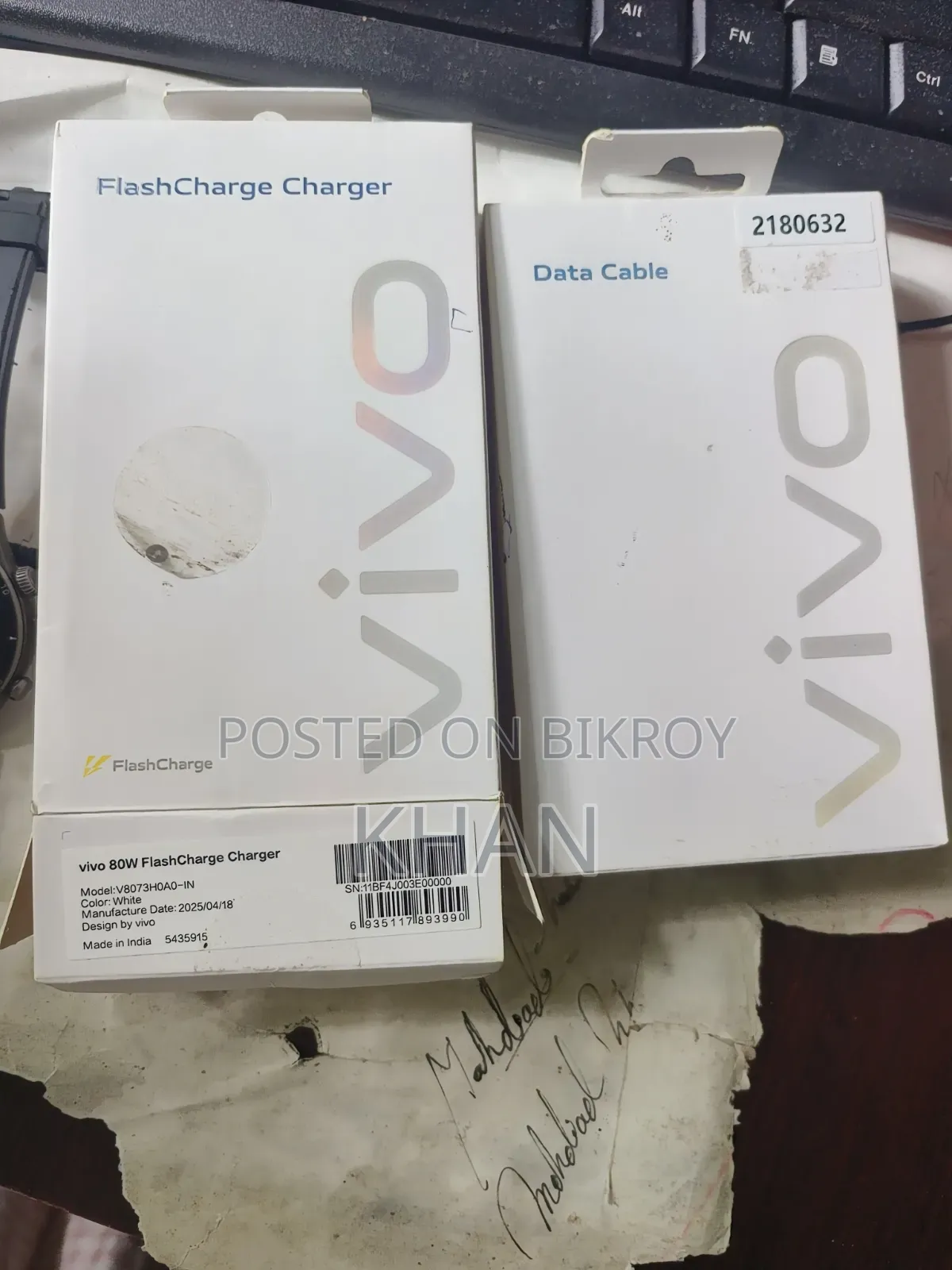 Vivo Original Fast Charger 80W + Cable( X80/90/100/200)