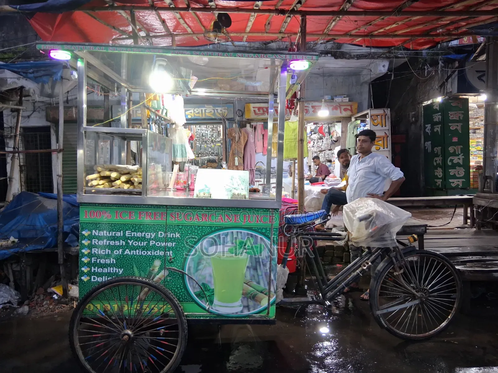 Auto van with automatic sugarcane juice machine for sale