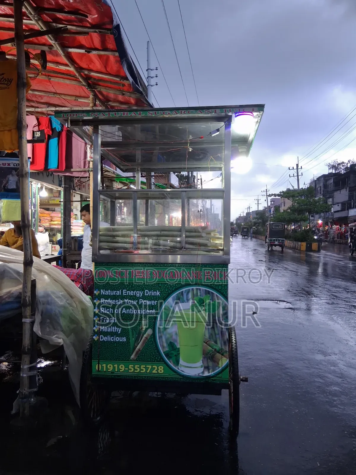 Auto van with automatic sugarcane juice machine for sale