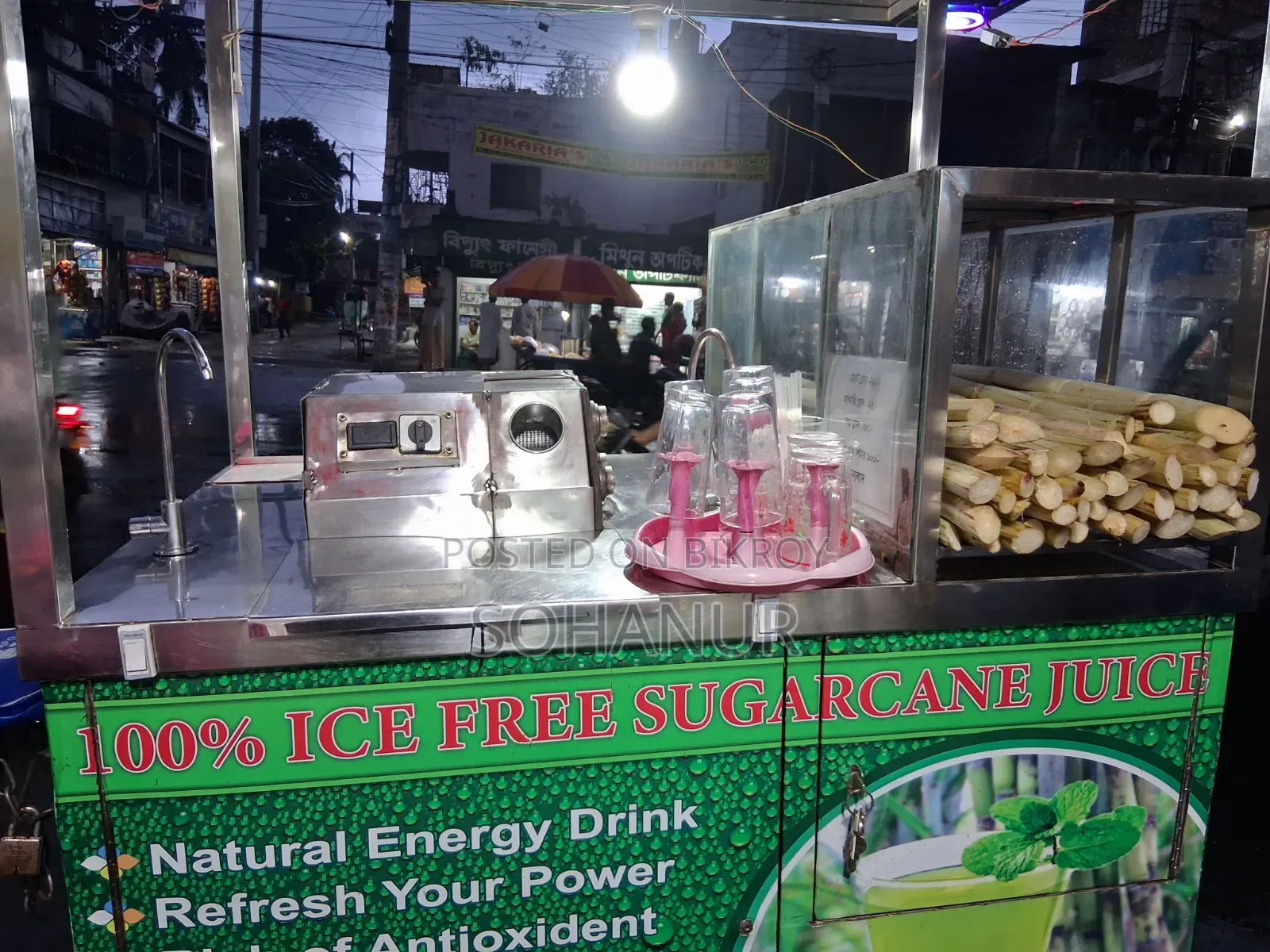 Auto van with automatic sugarcane juice machine for sale