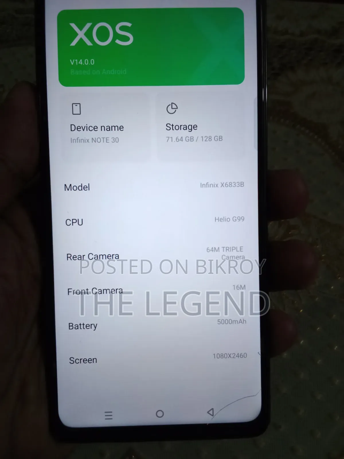 Infinix Note 30 128 GB Black