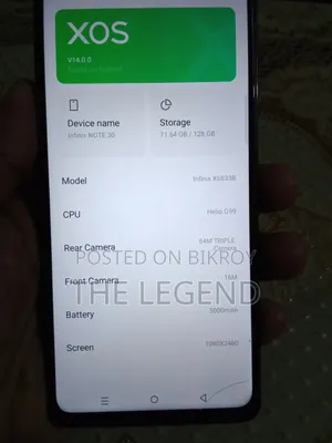 Infinix Note 30 128 GB Black