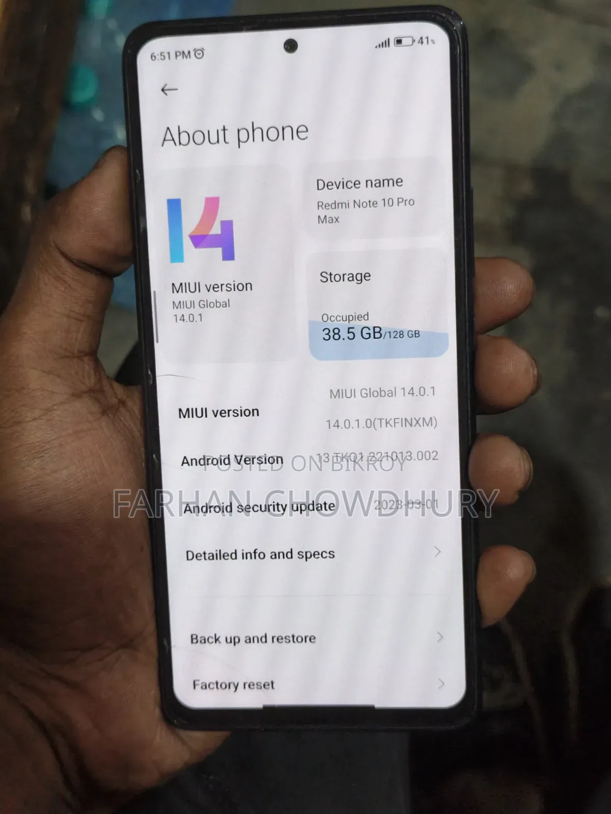 Xiaomi Redmi Note 10 Pro Max 128 GB Gray