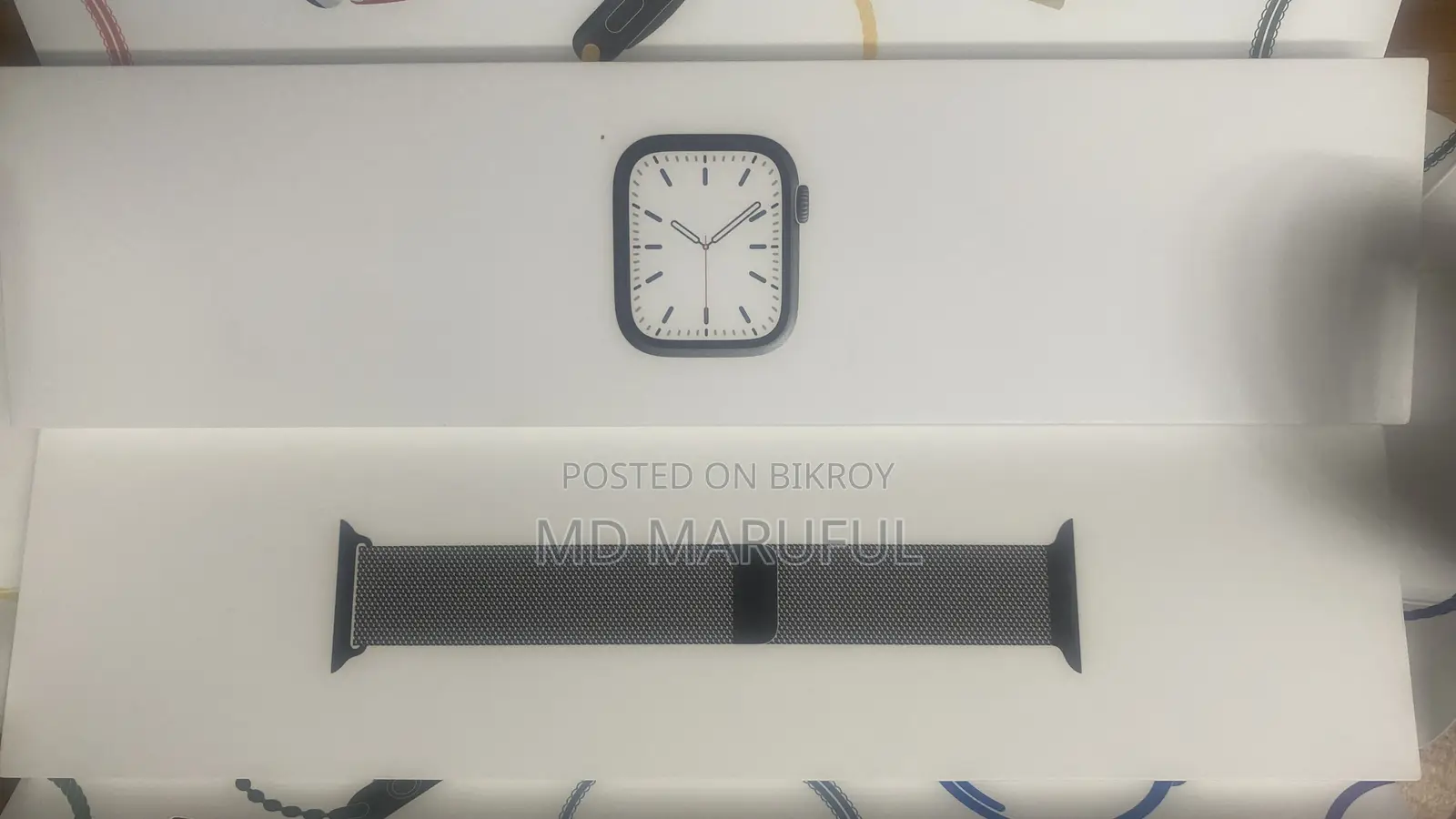 Apple Watch Series 7 Stainless Steel With Milanese Loop (Graphite)