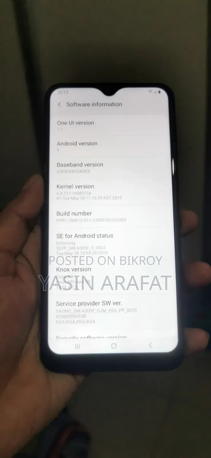 Samsung Galaxy A30 64 GB Graphite