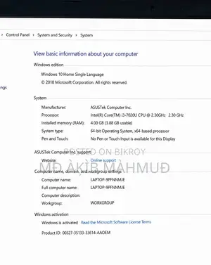 Laptop Asus 4GB Intel Core i3 HDD 1T