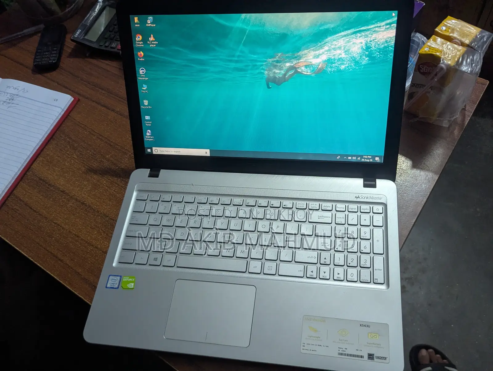 Laptop Asus 4GB Intel Core i3 HDD 1T