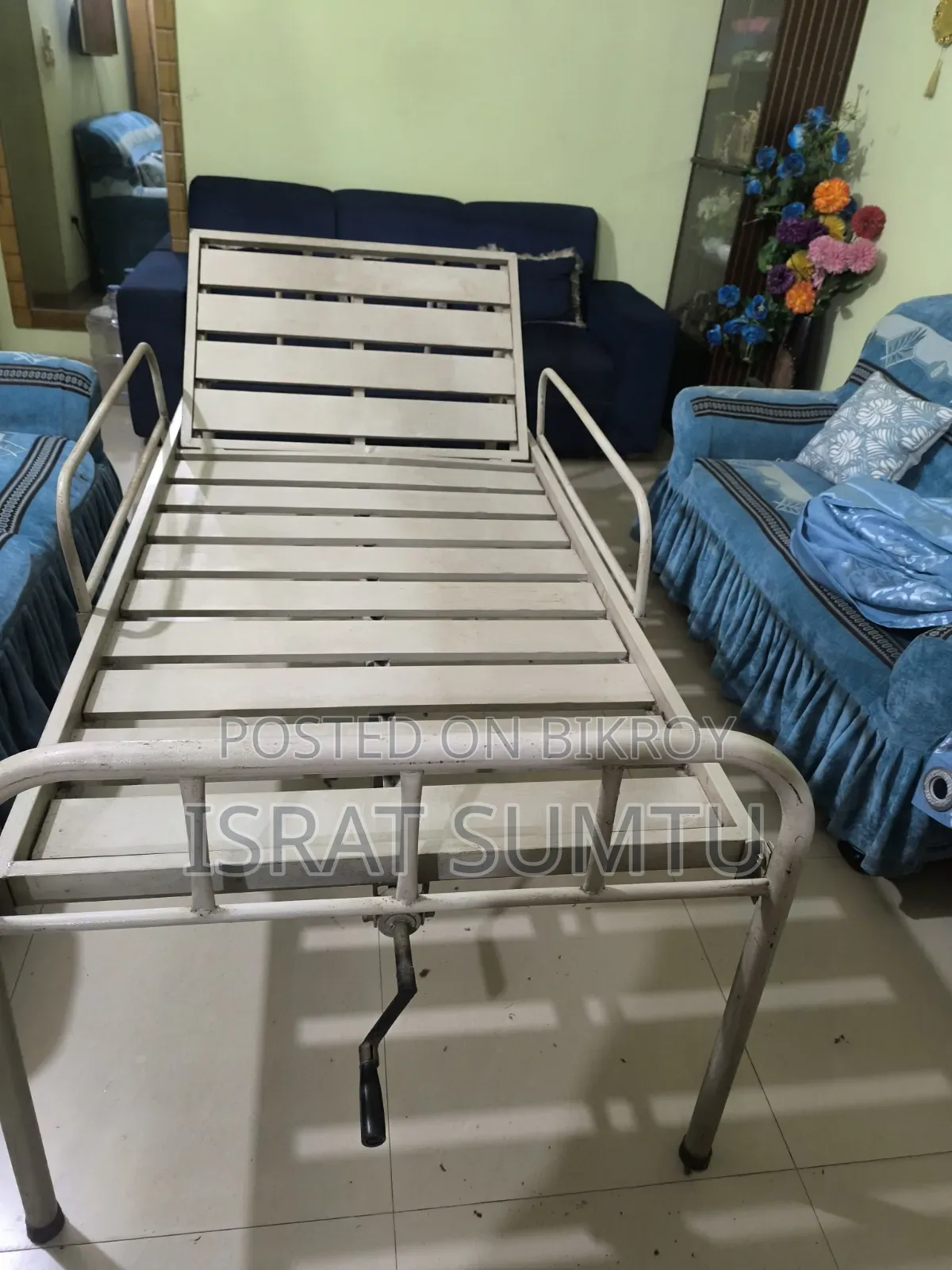 Hospital Patient Bed for Sale – Adjustable With Safety Rail